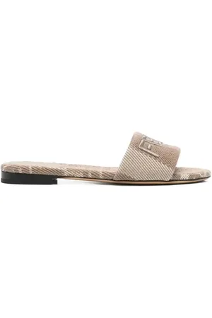Fendi Sandali slides con ricamo