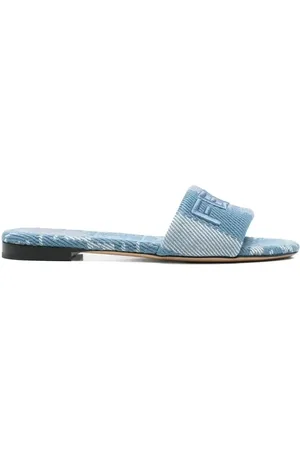 Fendi Sandali slides con ricamo