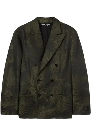 Palm Angels Blazer con effetto jacquard