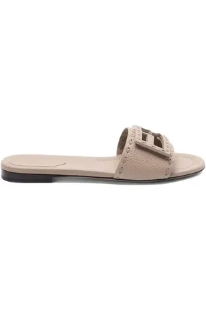 Fendi Sandali slides in pelle