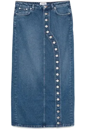 Jean Paul Gaultier Gonna midi denim asimmetrica