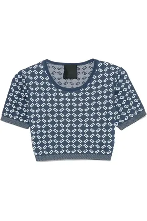Givenchy Top crop con monogramma 72 in jacquard