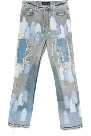 Who Decides War Jeans Patched Arch Repaired Blowout