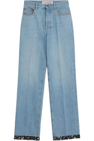 VALENTINO GARAVANI Jeans con dettaglio a fiori