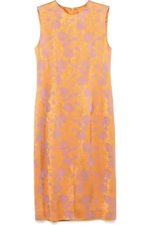 DRIES VAN NOTEN Abito midi con stampa a fiori