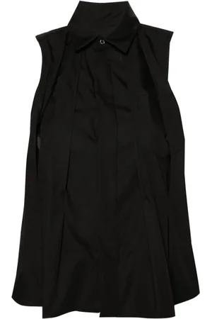 SACAI Camicia smanicata plissettata