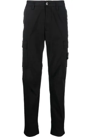 Stone Island Pantaloni affusolati con motivo Compass