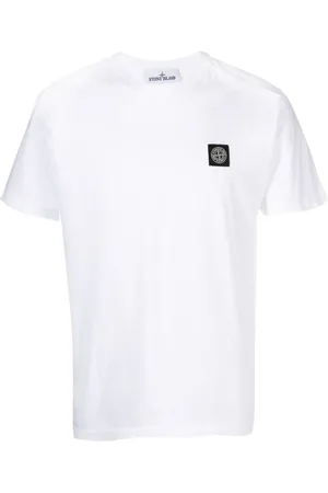 Stone Island T-shirt con applicazione Compass