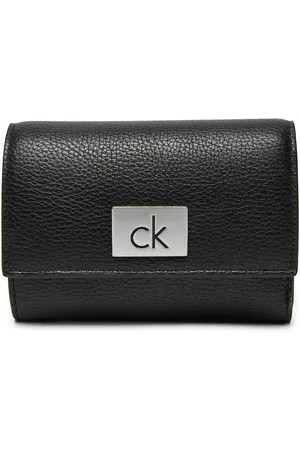 Calvin Klein Portafoglio piccolo da donna Ck Plaque Small Trifold W/Zip K60K612834