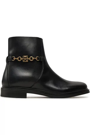 Tommy Hilfiger Stivaletti Th Chain Leather Low Bootie FW0FW08251