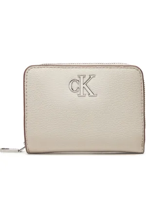 Calvin Klein Portafoglio da donna Minimal Monogram Md Zip Around LV04K1009G