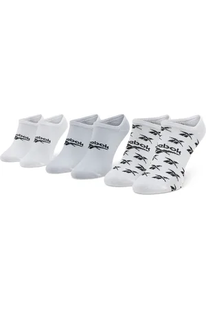 Reebok Set di 3 paia di calzini corti unisex Cl Fo Invisible Sock 3P GG6678