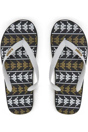 Kappa Infradito 371D2UW White - Black - Green Military