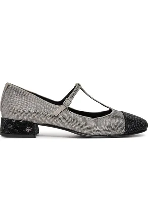 Tory Burch Ballerine Cap-Toe T-Strap Pave Heeled 159830