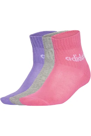 adidas Set di 3 paia di calzini corti da bambini Kids Lin Ank 5P JF8541