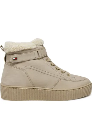 Tommy Hilfiger Sneakers Faux Fur Nubuck Low Lace-Up FW0FW08172