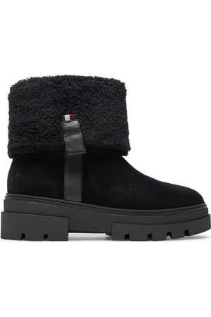 Tommy Hilfiger Stivaletti Faux Fur Suede Roll-Down Boot FW0FW08158