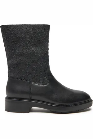 Calvin Klein Stivaletti Flat Ankle Boot Mono Mix HW0HW02195