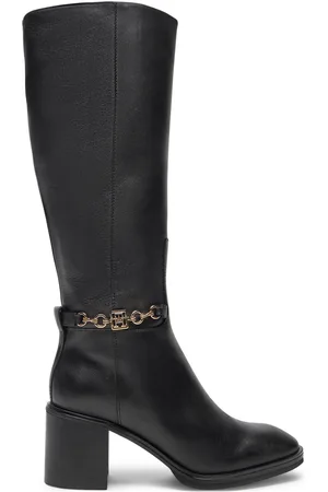 Tommy Hilfiger Stivali Th Chain Leather Long Boot FW0FW08182