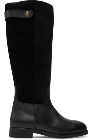 Tommy Hilfiger Stivali Th Stud Leather Mix Long Boot FW0FW08341