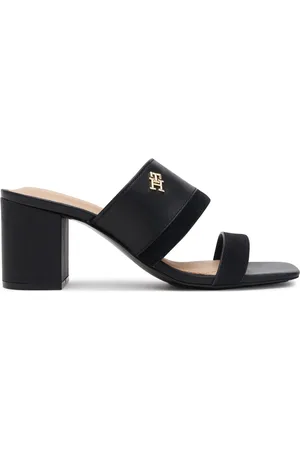 Tommy Hilfiger Ciabatte Leather & Suede Block Heel Mule FW0FW08530