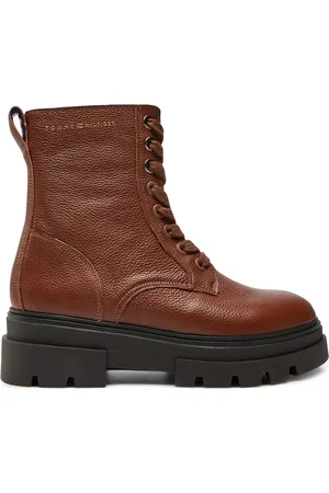 Tommy Hilfiger Stivaletti Bicolor Leather Lace-Up FW0FW08160