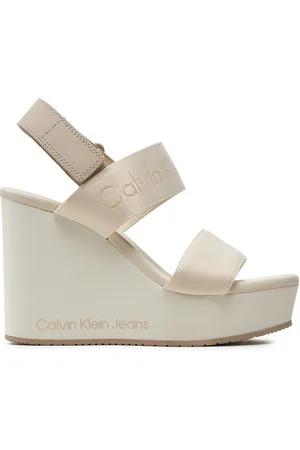 Calvin Klein Sandali Wedge Sandal Webbing In Mtl YW0YW01479