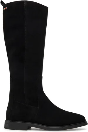 Tommy Hilfiger Stivali Flag Suede Long Boot Zip FW0FW08178