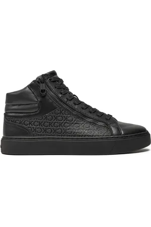 Calvin Klein Sneakers High Top Lace Up W/ Zip Mono HM0HM01497