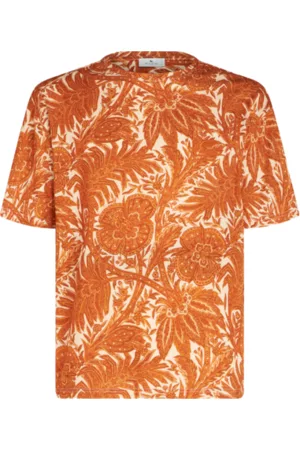 Etro Uomo T-shirt - T-shirt In Jersey Stampa Foliage