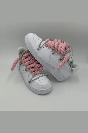Nike Air Force 1 “Rope Laces ” Triple Swarovski Silver - 35