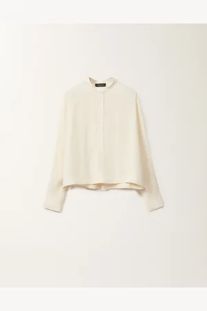 Fabiana Filippi Camicia In Enver Satin, Vaniglia