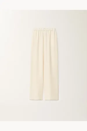 Fabiana Filippi Pantalone Trevi Longer In Enver Satin, Vaniglia