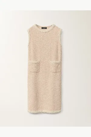 Fabiana Filippi Mini Abito Effetto Tweed, Cipria E Citrino