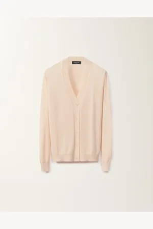 Fabiana Filippi Cardigan In Cashmere E Seta, Cipria