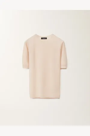 Fabiana Filippi Maglia In Cashmere E Seta, Cipria