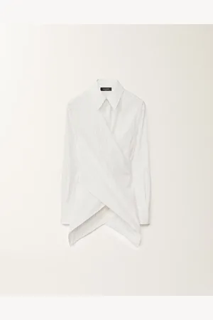 Fabiana Filippi Camicia In Popeline Rigato, Ottico E Aloe
