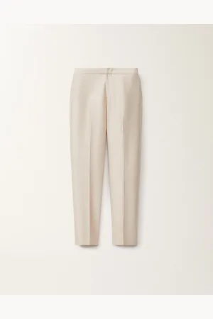 Fabiana Filippi Pantalone Montefalco In Cotone E Seta Mikado, Greige