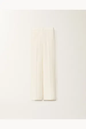 Fabiana Filippi Pantalone Deruta In Stuoia Lana E Lino, Vaniglia