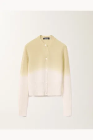 Fabiana Filippi Cardigan In Platinum Sfumato, Aloe