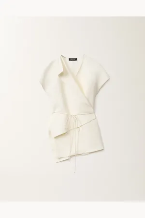 Fabiana Filippi Top Wrap In Lino E Viscosa