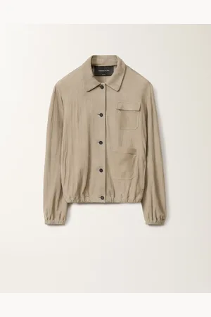 Fabiana Filippi Bomber In Camoscio Plissé
