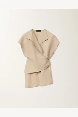 Fabiana Filippi Top Wrap In Lino E Viscosa