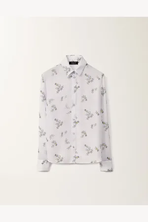 Fabiana Filippi T-shirt In Georgette Stampa Botanical Picta
