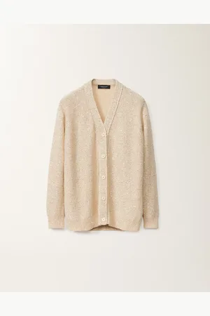 Fabiana Filippi Cardigan In Maglia Di Cotone Con Paillettes