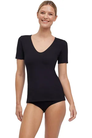 Falke Donna T-Shirt Collo a V Daily Climate Control