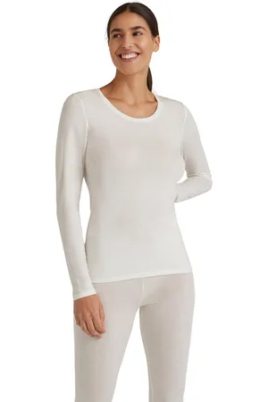 Falke Donna Maglia a manica lunga Collo rotondo Daily ClimaWool