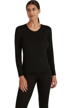 Falke Donna Maglia a manica lunga Collo rotondo Daily ClimaWool