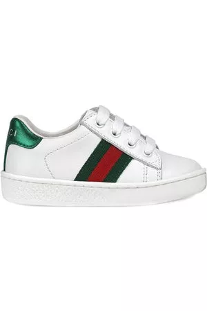 Gucci Sneakers basse - Sneaker bassa in pelle con dettaglio Web - Bianco