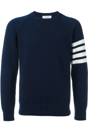 Thom Browne Maglione a girocollo con dettaglio a 4 righe